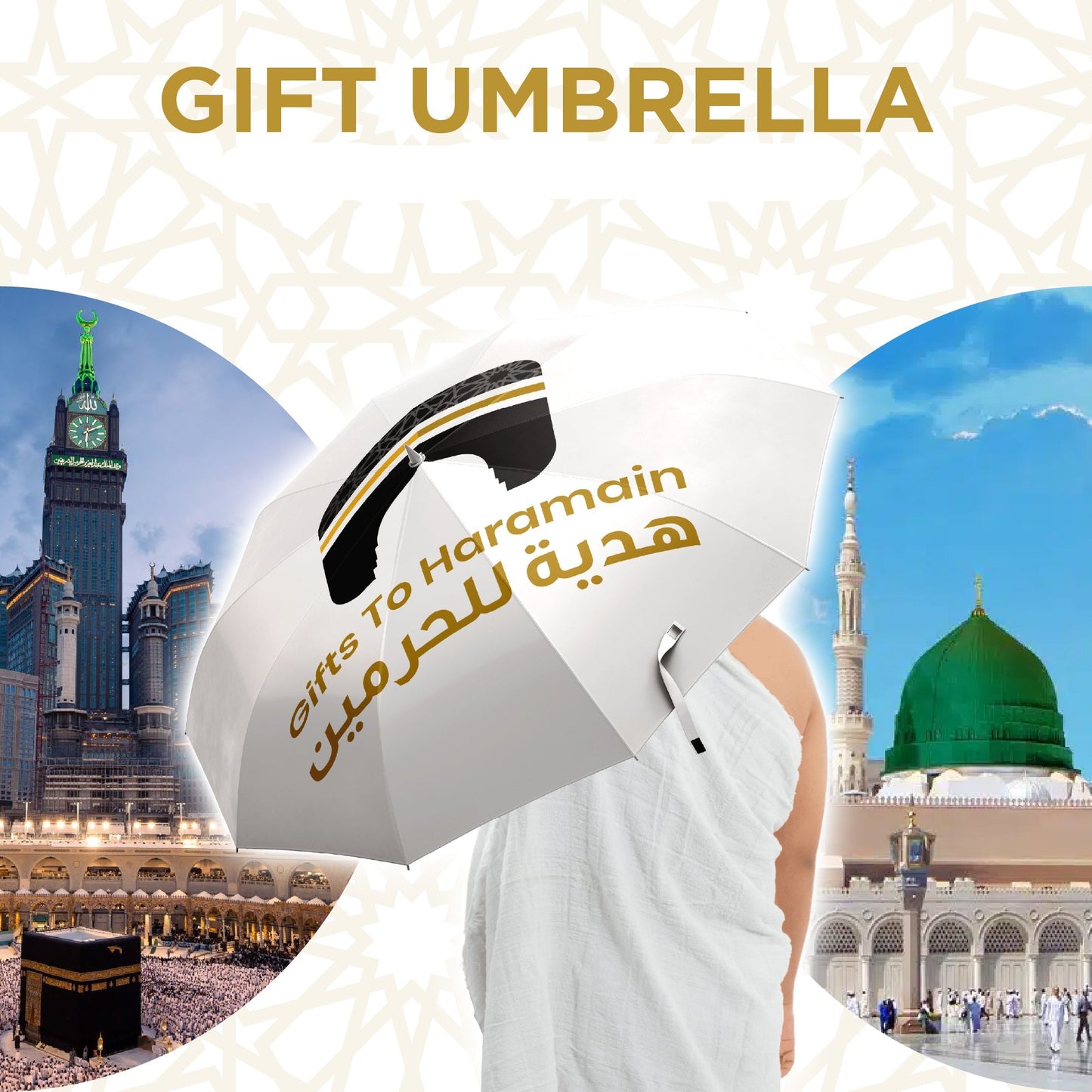 Gift Umbrellas To Pilgrims in Makkah & Madinah