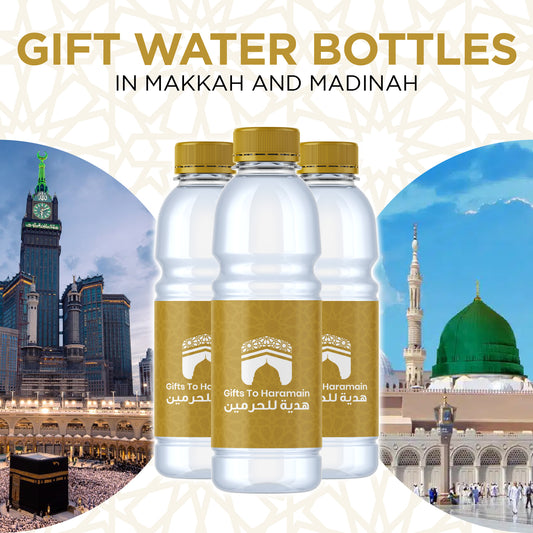 Distribute Water Bottles To Pilgrims in Makkah & Madinah
